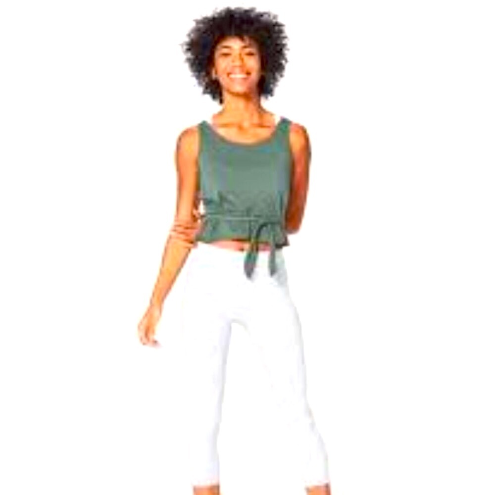 Lululemon Athletica Knot Tie Front Tank Top in Sage Green Size 8